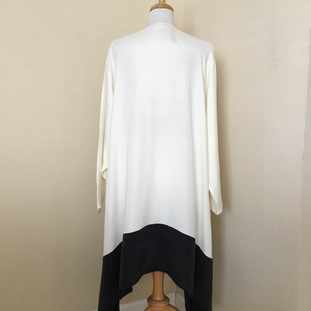 NWT Melinda Phillips Women’s Dress Tunic Cream Black Size L - Picture 3 of 7